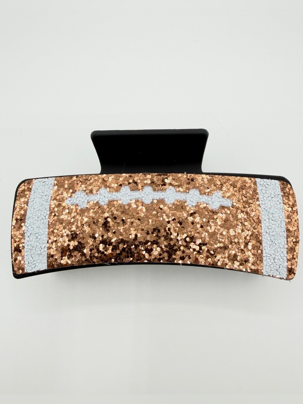 Glitter Football Hair Clip New